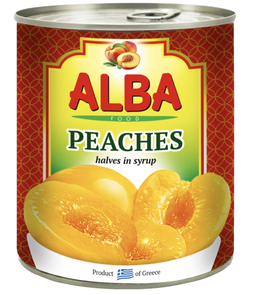 Персики ALBA FOOD половинки сироп 850мл